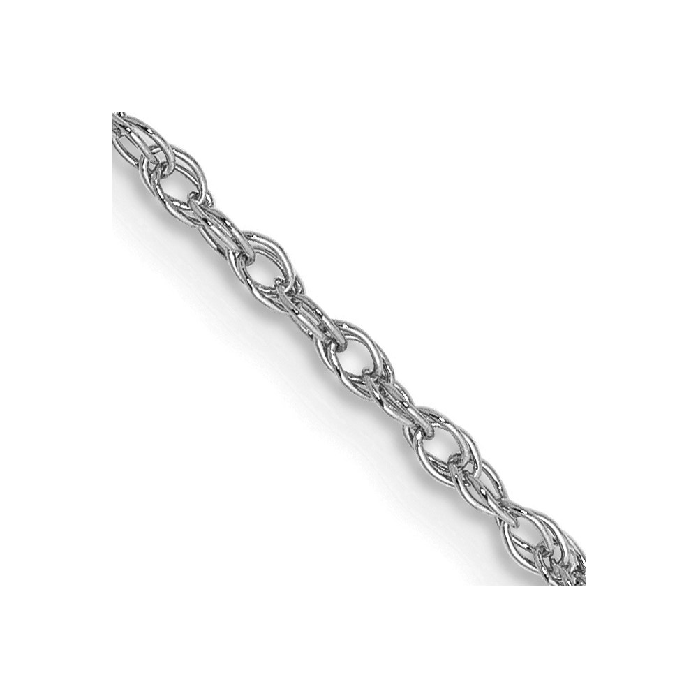 14K White Gold 26 inch 1.3mm Heavy Baby Rope with Lobster Clasp Chain (PEN90-26)