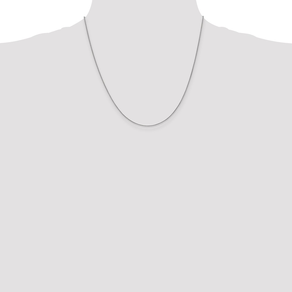 14K White Gold 20 inch .85mm Spiga with Lobster Clasp Chain (PEN95-20)