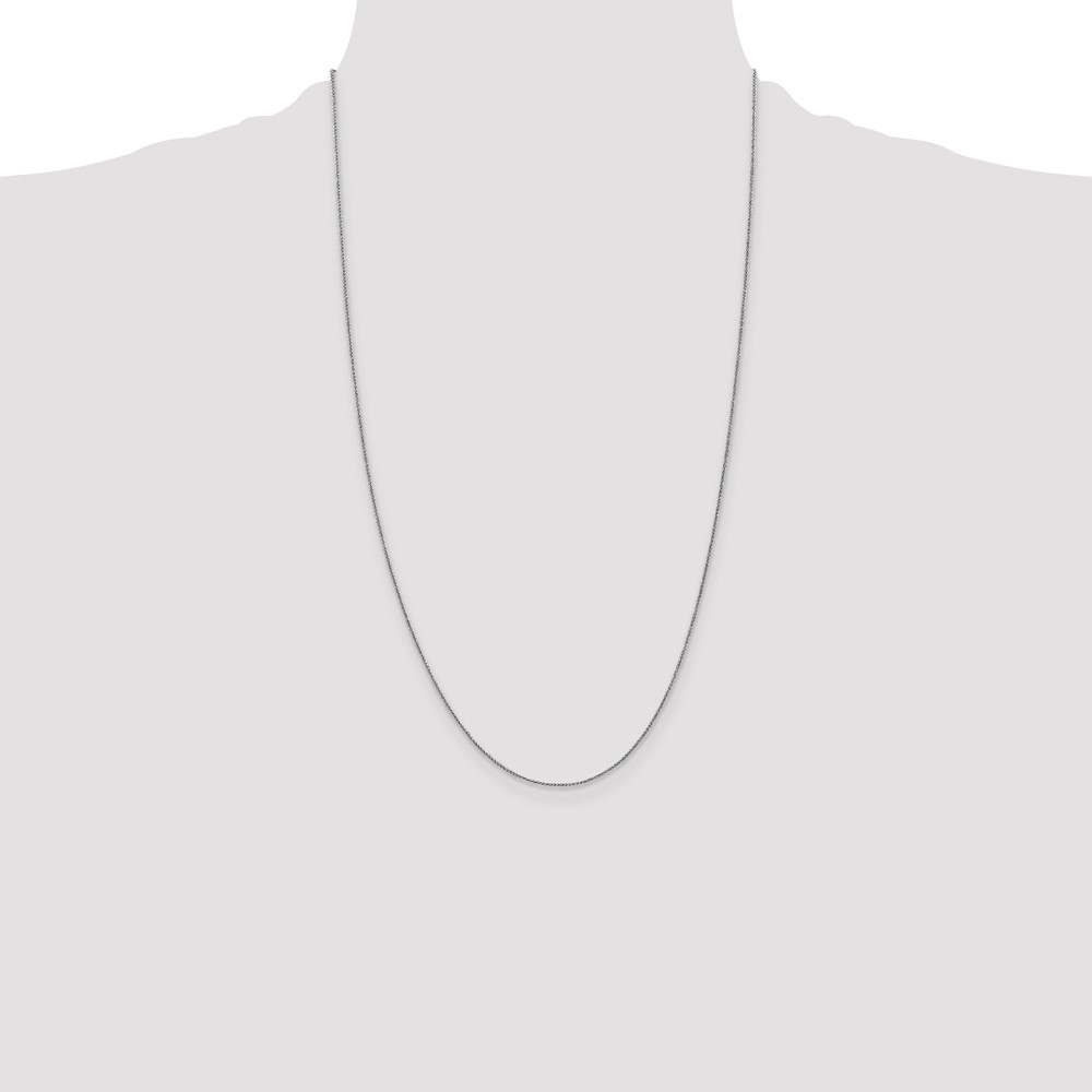 14K White Gold 26 inch .85mm Spiga with Lobster Clasp Chain (PEN95-26)