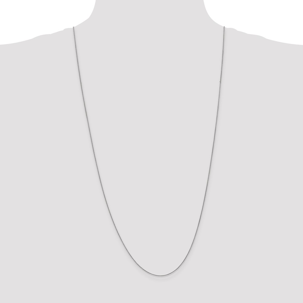 14K White Gold 30 inch .85mm Spiga with Lobster Clasp Chain (PEN95-30)