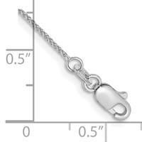 14K White Gold.85mm Spiga Bracelet with Lobster Clasp, 6" view 2