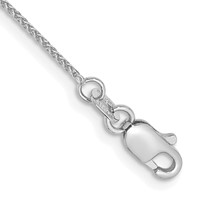 14K White Gold.85mm Spiga Bracelet with Lobster Clasp, 6" view 1