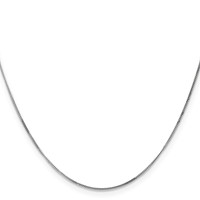 14K White Gold .9mm Curb Chain with Spring Ring Clasp Pendant - 16in view 2