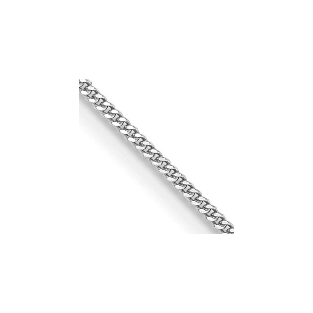 14K White Gold 13 inch .9mm Curb  with Spring Ring Clasp Pendant Chain Pendant Chain (PEN99-13)
