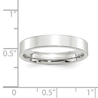 Platinum 4mm Polished Flat Wedding Band view 3