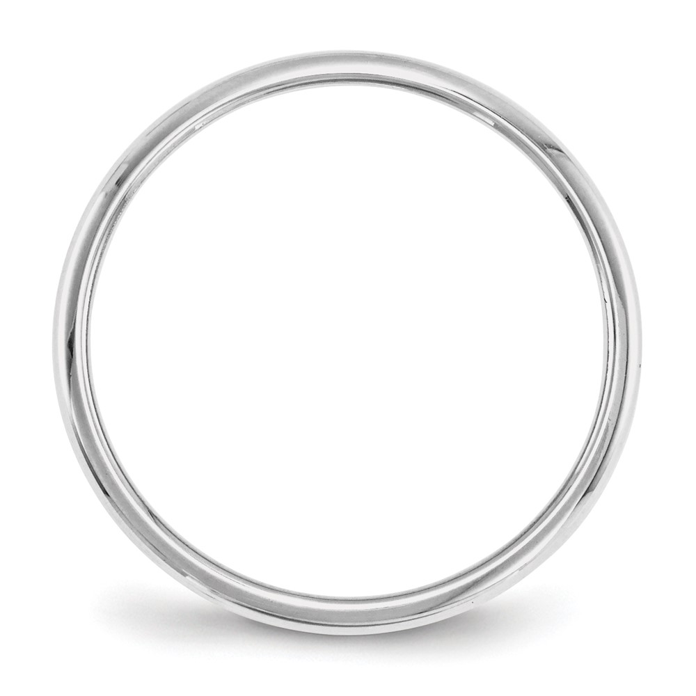 Platinum 2mm Half Round Wedding Band Size 5.5 (PHR020-5.5)
