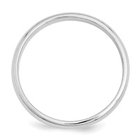 Platinum 3mm Half Round Wedding Band view 3