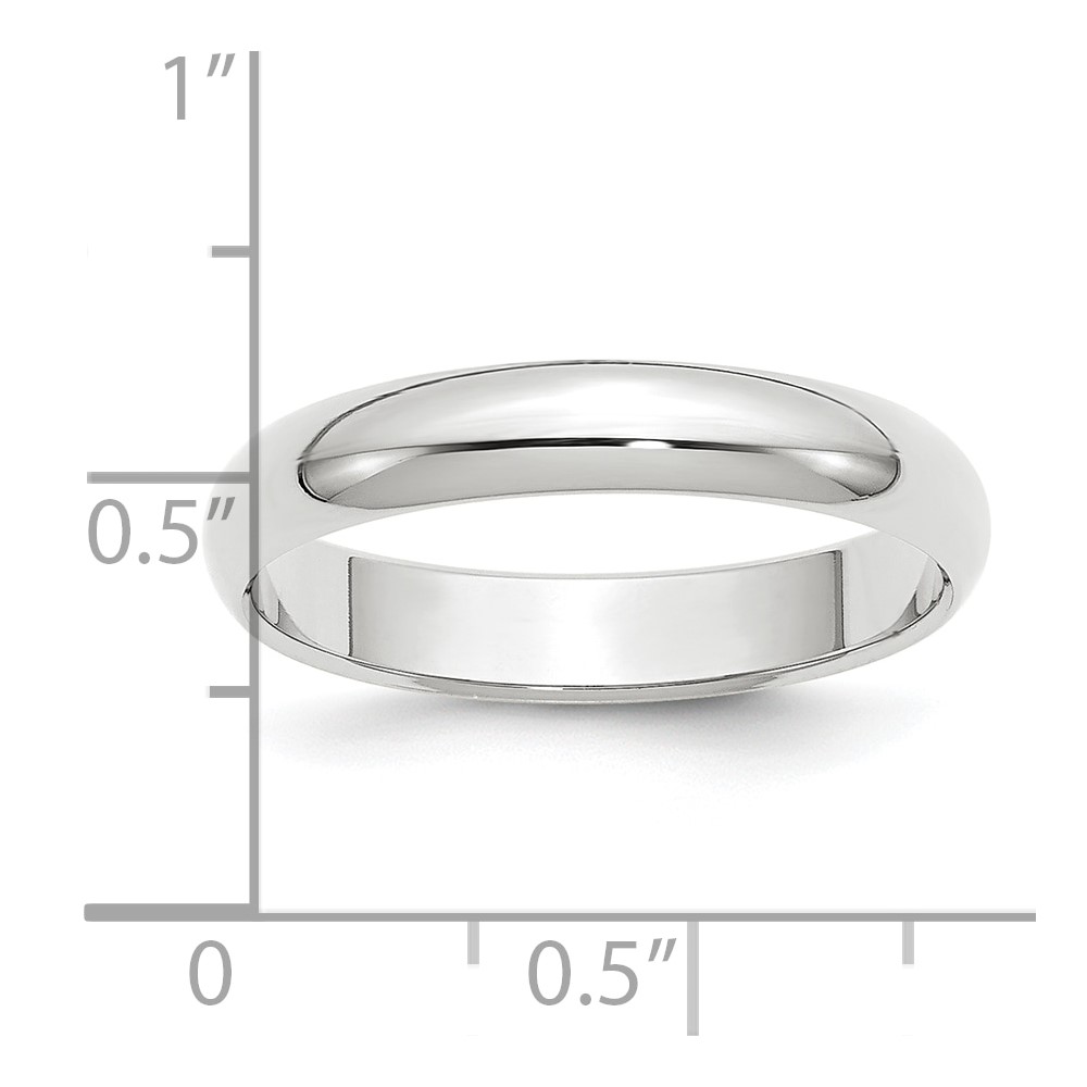 Platinum 4mm Half Round Wedding Band Size 12 (PHR040-12)