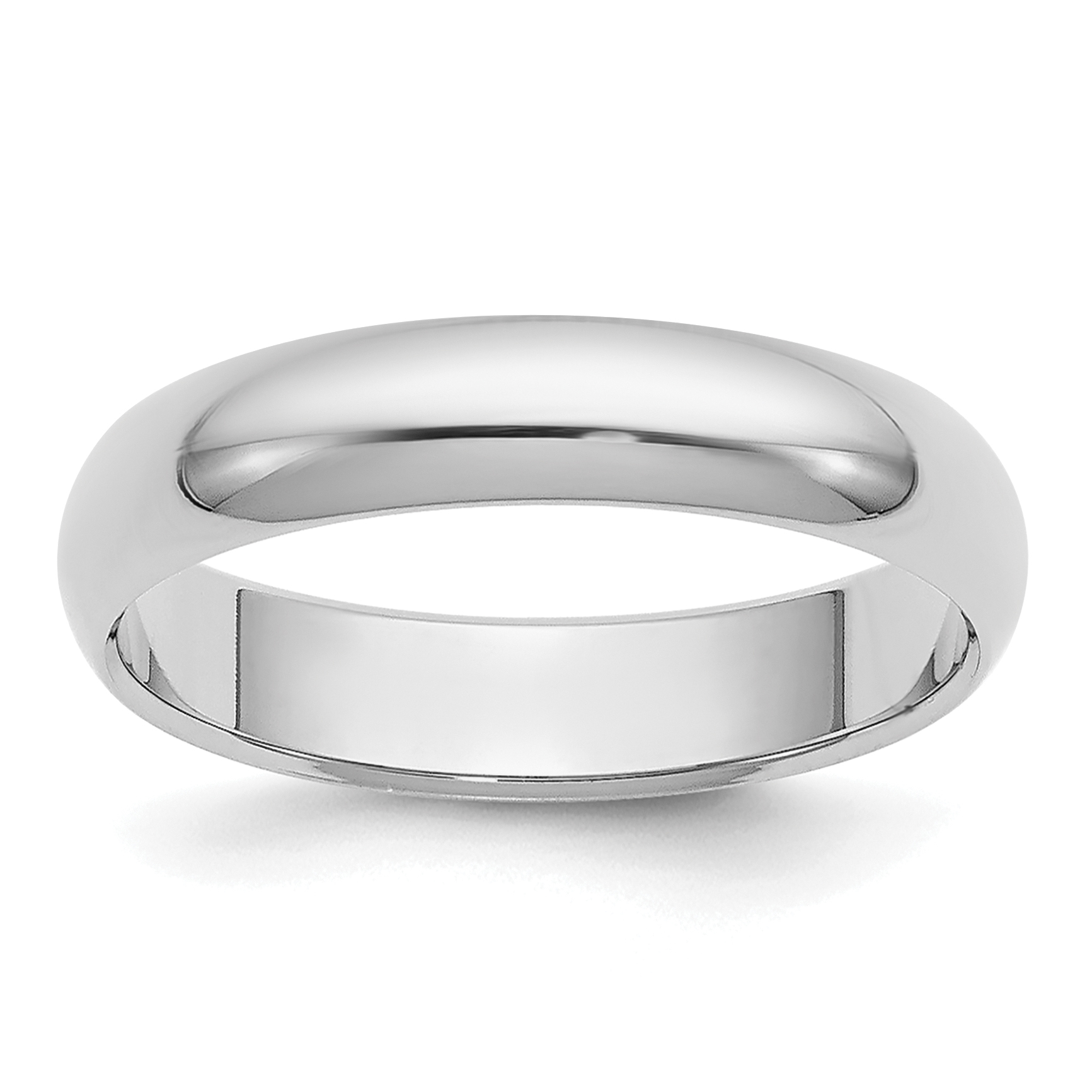 Platinum 4mm Half Round Wedding Band Size 12 (PHR040-12)