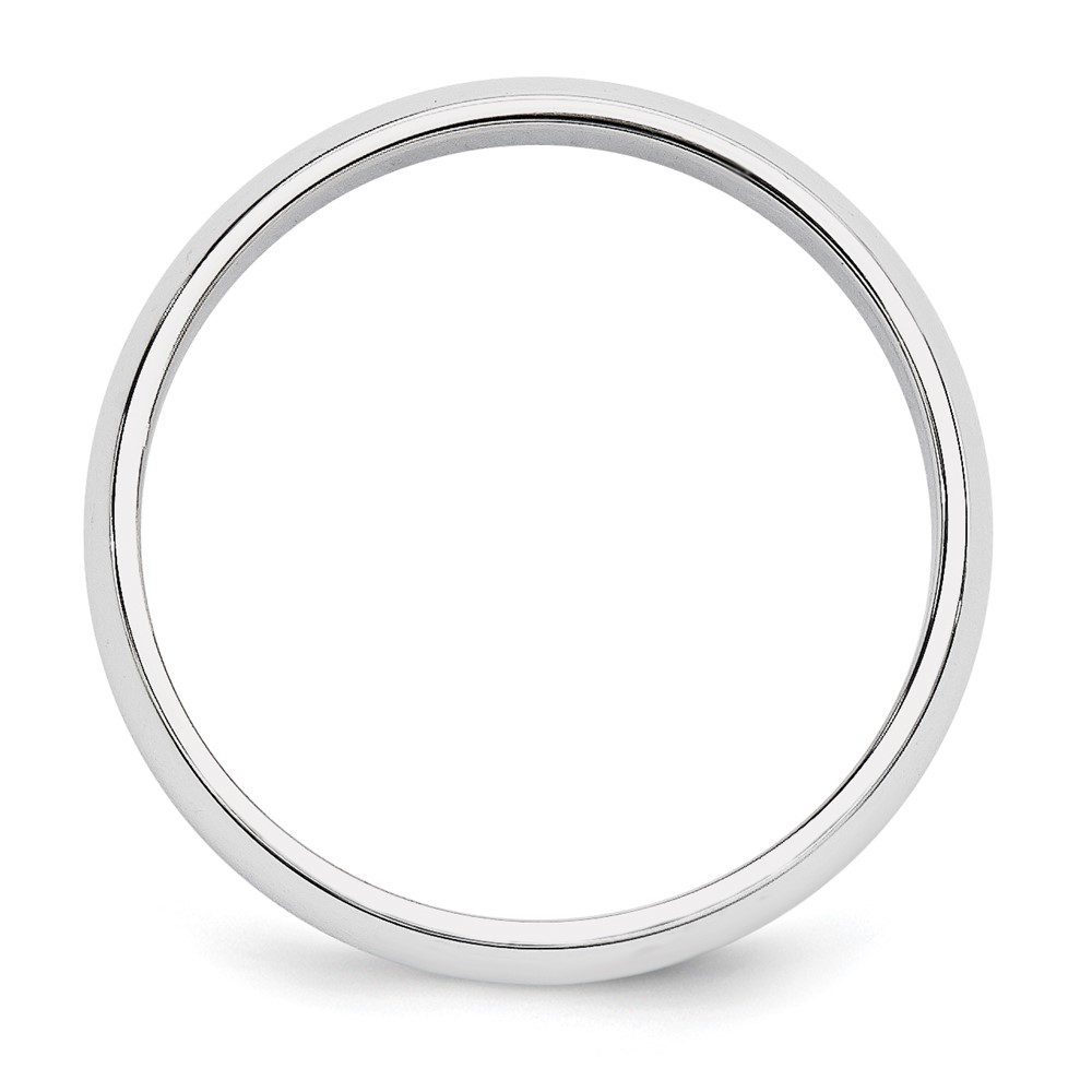 Platinum 5mm Half Round Wedding Band Size 8 (PHR050-8)