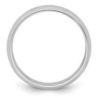 Platinum 6mm Half Round Wedding Band view 2