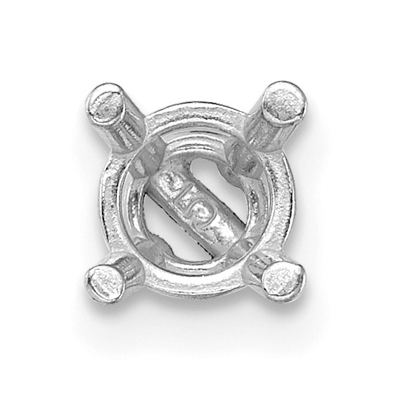 Platinum Round, 4-Prong Medium Weight .50ct. Earring Setting