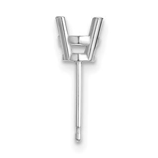 Platinum Round, 4-Prong Medium Weight .50ct. Earring Setting