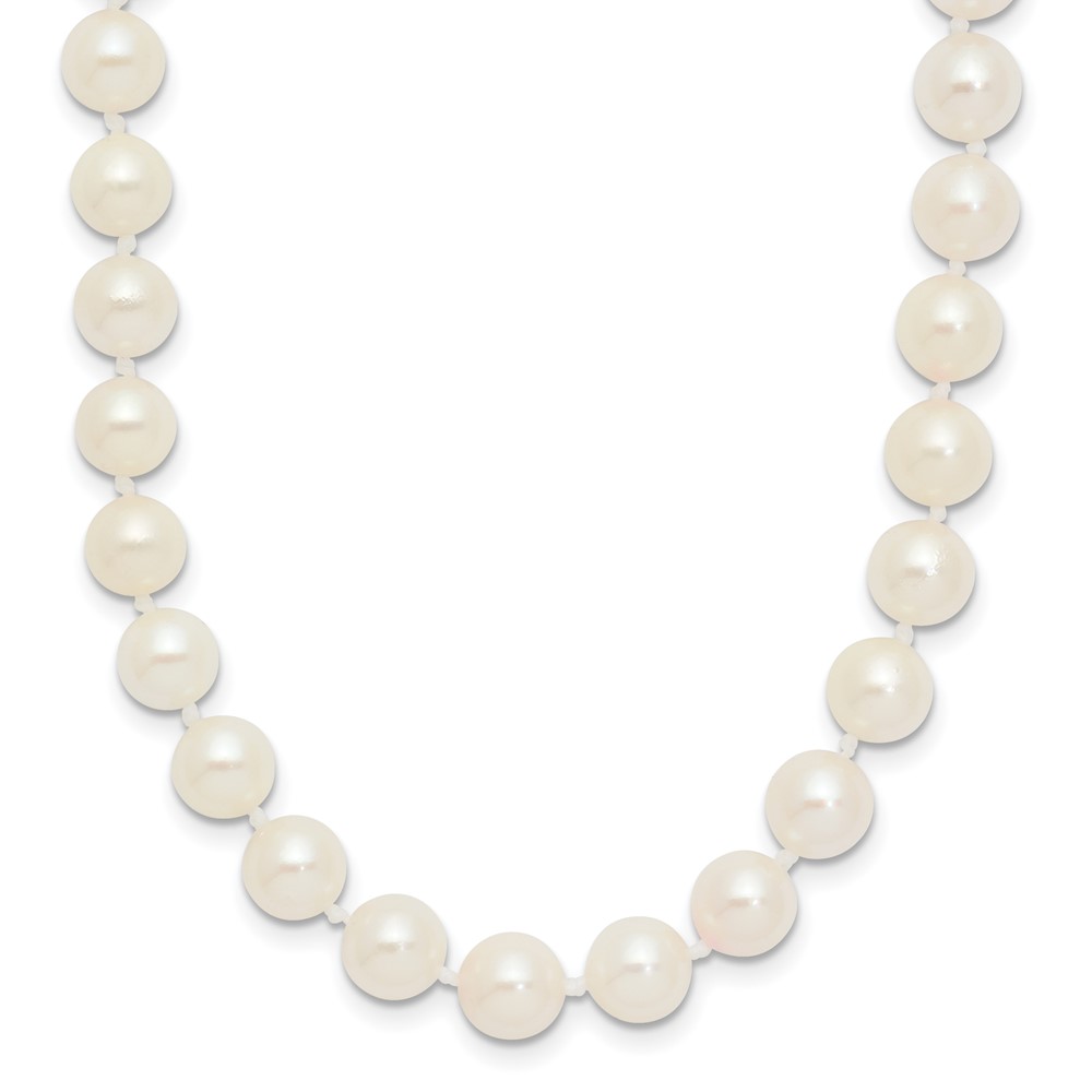 14k 6-7mm White Round Akoya Saltwater Cultured Pearl 20 inch Necklace (PL60AA-20)