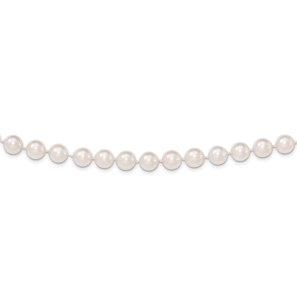 14k 8-9mm White Round Akoya Saltwater Cultured Pearl 7 inch Bracelet (PL80AA-7)