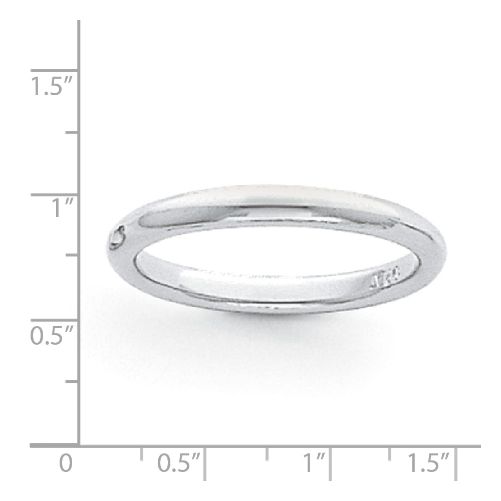 Platinum 3mm Lightweight Comfort-Fit Wedding Band Size 5 (PLWCF030-5)