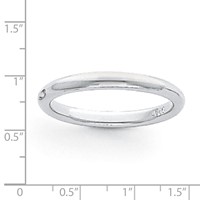 Platinum 3mm Lightweight Comfort-Fit Wedding Band view 3