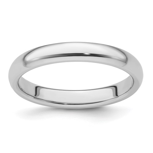 Platinum 3mm Lightweight Comfort-Fit Wedding Band, Size 7