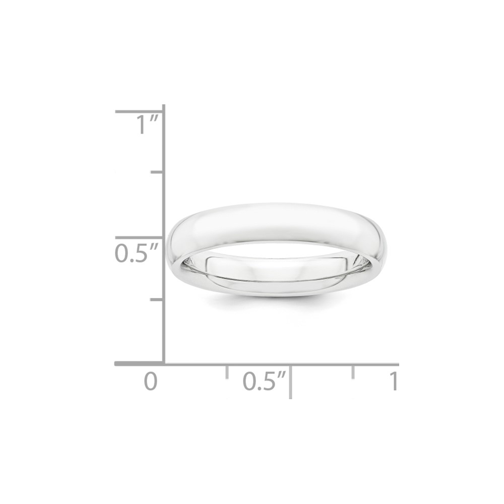 Platinum 4mm Lightweight Comfort-Fit Wedding Band Size 4 (PLWCF040-4)