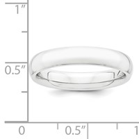 Platinum 4mm Lightweight Comfort-Fit Wedding Band view 3