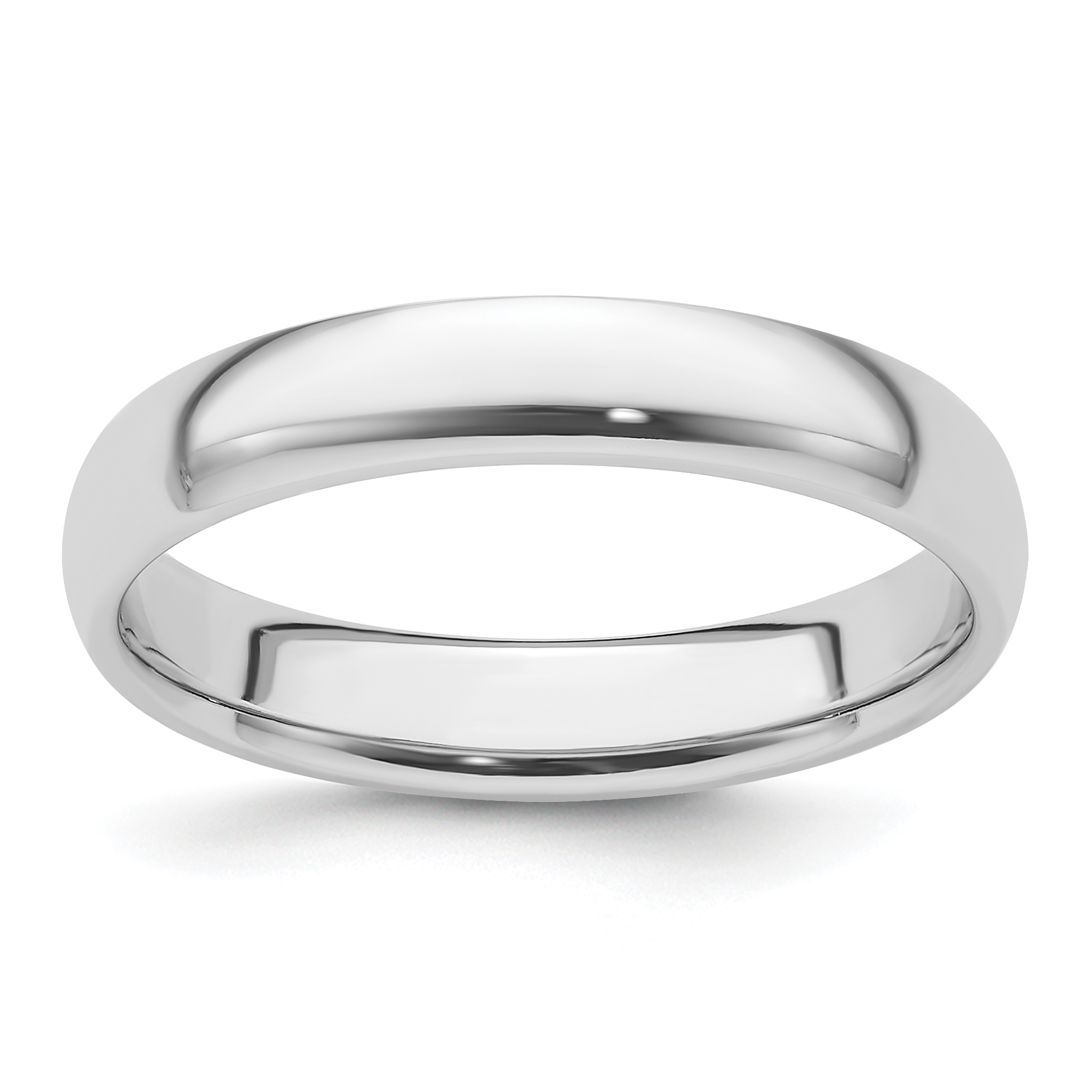 Platinum 4mm Lightweight Comfort-Fit Wedding Band Size 4 (PLWCF040-4)
