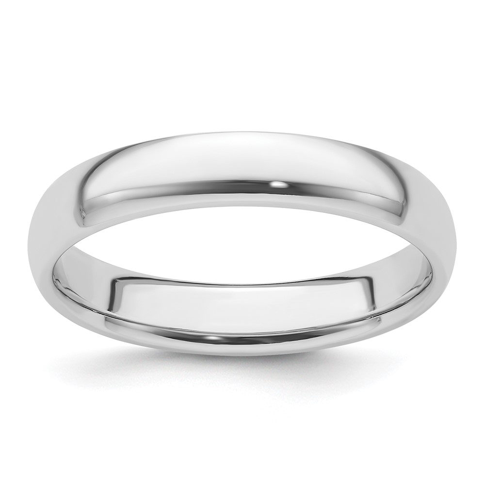 Platinum 4mm Lightweight Comfort-Fit Wedding Band Size 4 (PLWCF040-4)
