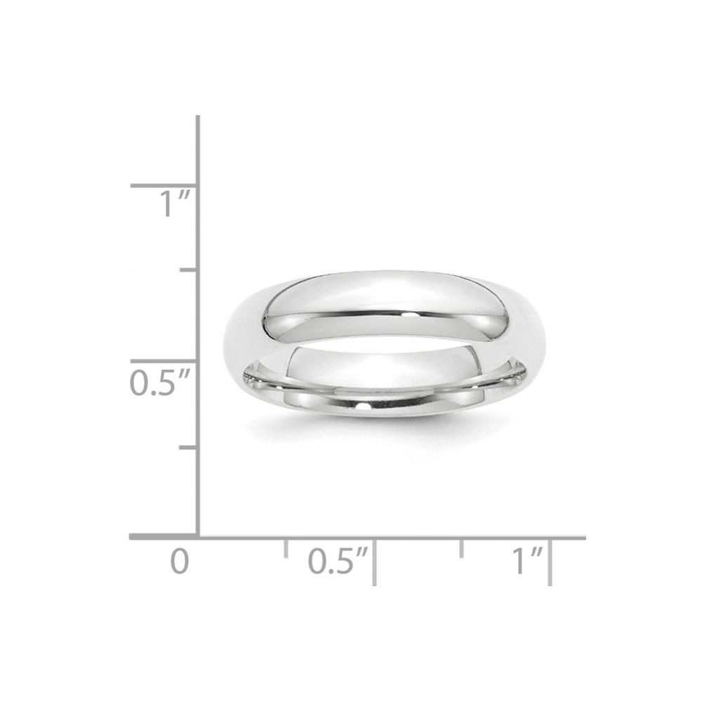 Platinum 5mm Lightweight Comfort-Fit Wedding Band Size 8 (PLWCF050-8)