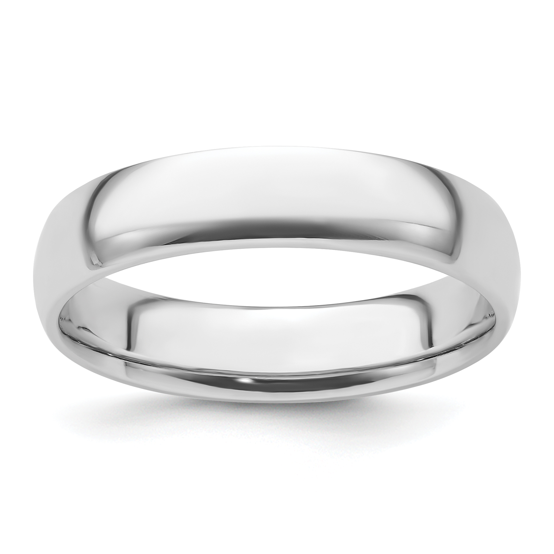 Platinum 5mm Lightweight Comfort-Fit Wedding Band Size 5.5 (PLWCF050-5.5)