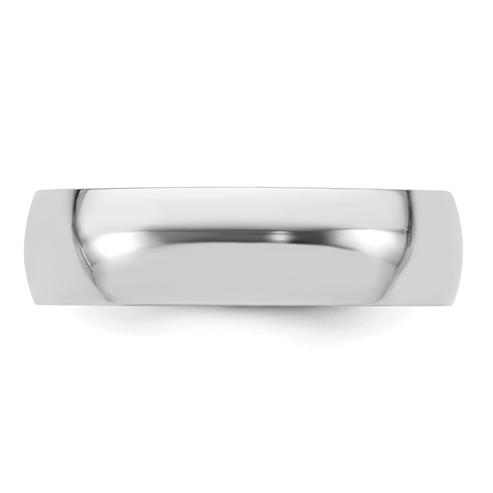 Platinum 6mm Lightweight Comfort-Fit Wedding Band Size 11.5 (PLWCF060-11.5)