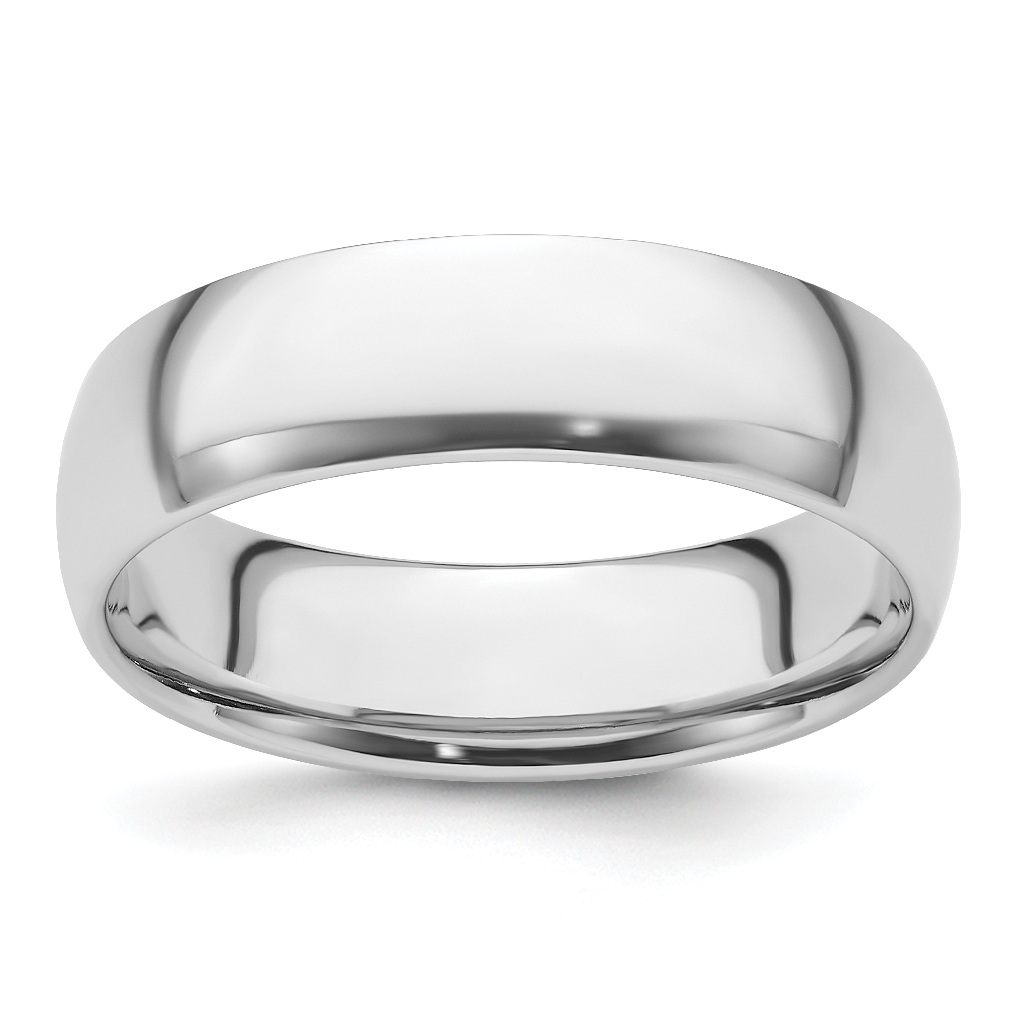 Platinum 6mm Lightweight Comfort-Fit Wedding Band Size 11 (PLWCF060-11)