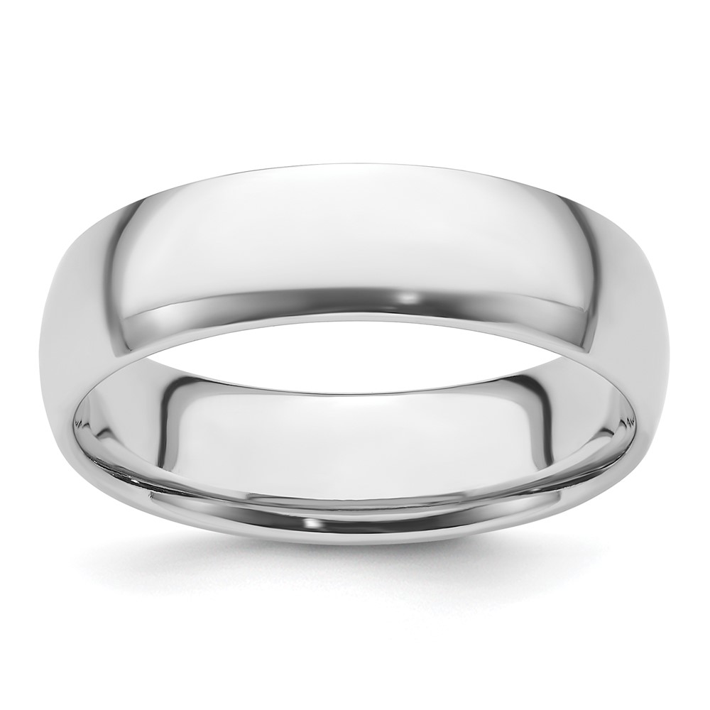 Platinum 6mm Lightweight Comfort-Fit Wedding Band Size 11 (PLWCF060-11)