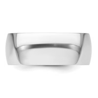 Platinum 8mm Lightweight Comfort-Fit Wedding Band view 5