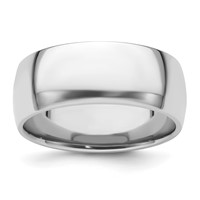 Platinum 8mm Lightweight Comfort-Fit Wedding Band view 1