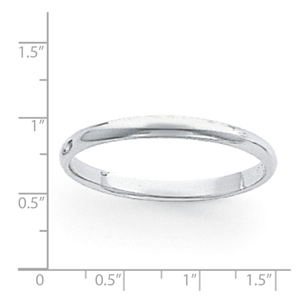 Platinum 3mm Half Round Featherweight Wedding Band Size 11.5 (PLWHR030-11.5)