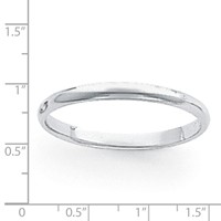 Platinum 3mm Half Round Featherweight Wedding Band view 3