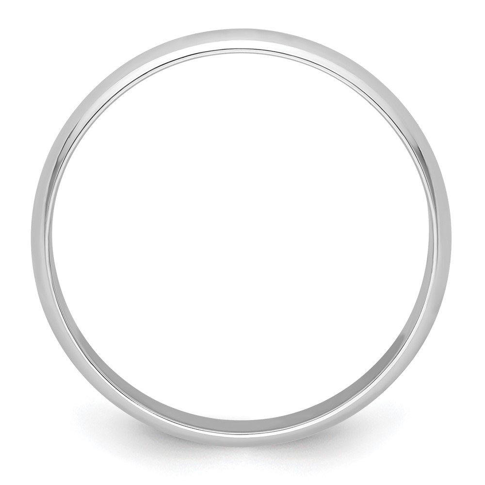 Platinum 4mm Half Round Featherweight Wedding Band Size 10 (PLWHR040-10)