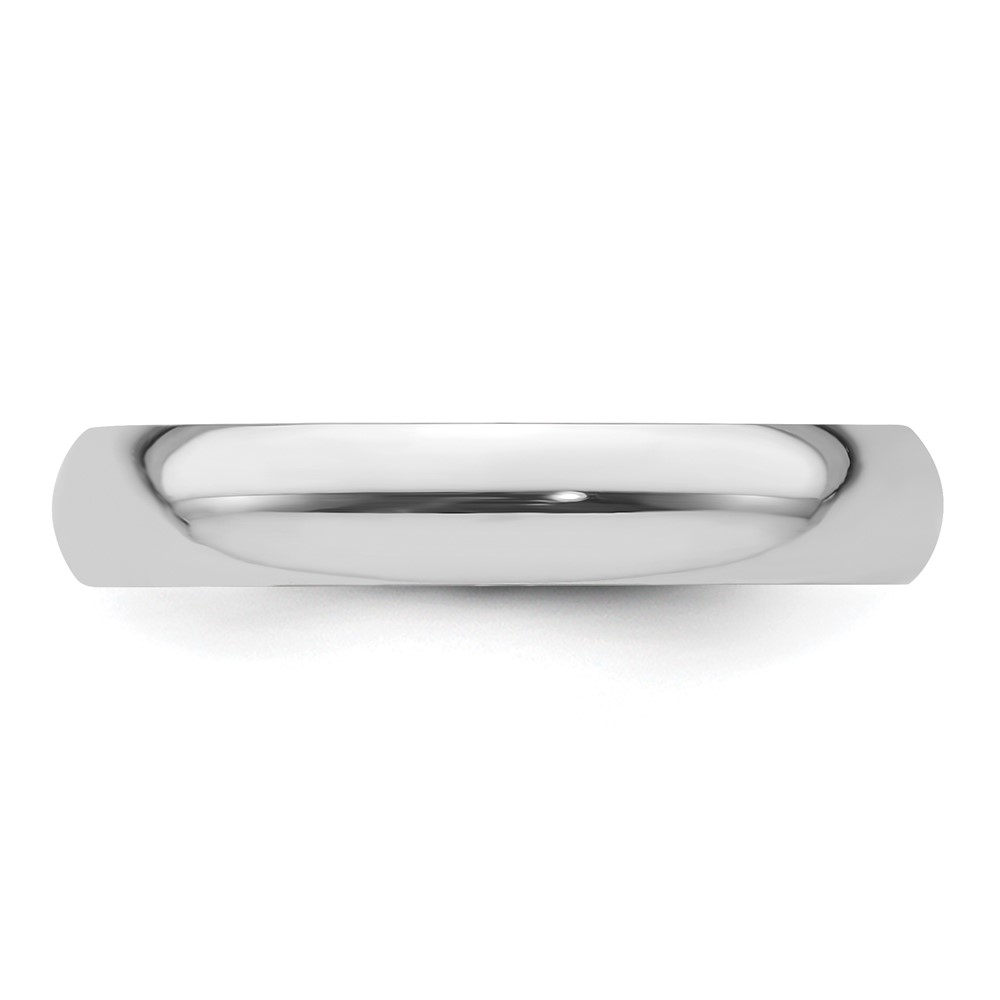 Platinum 4mm Half Round Featherweight Wedding Band Size 10 (PLWHR040-10)