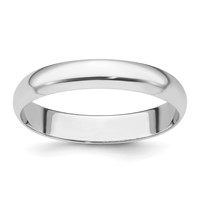 Platinum 4mm Half Round Featherweight Wedding Band view 1