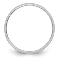 Platinum 5mm Half Round Featherweight Wedding Band view 2