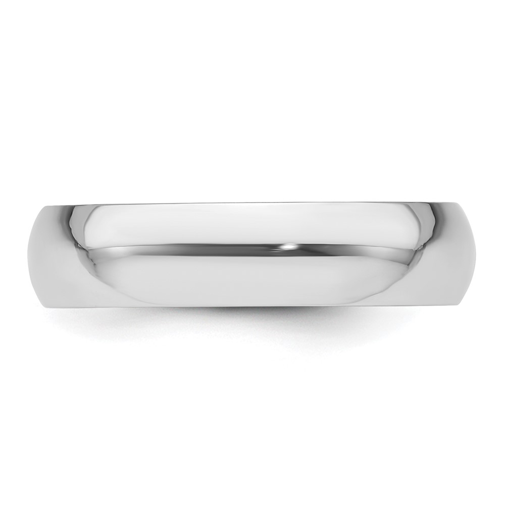 Platinum 5mm Half Round Featherweight Wedding Band Size 8 (PLWHR050-8)