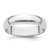 Platinum 5mm Half Round Featherweight Wedding Band view 1
