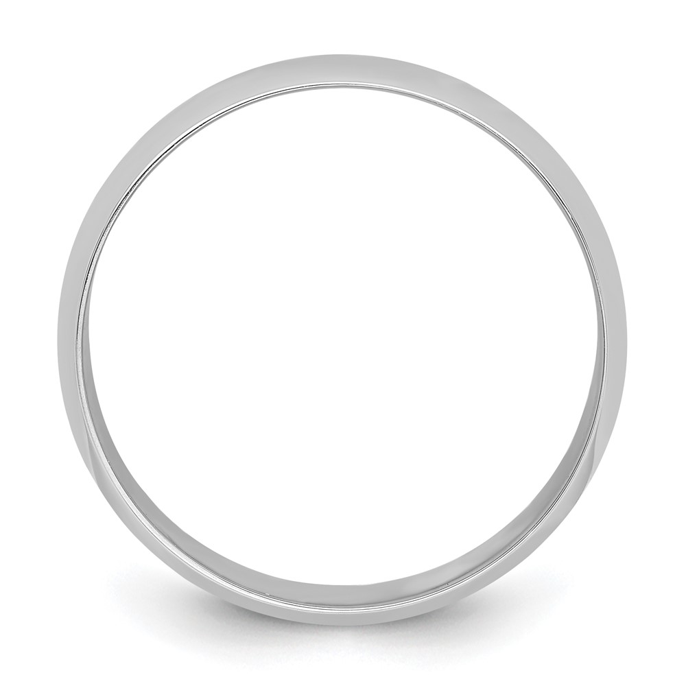 Platinum 8mm Half Round Featherweight Wedding Band Size 6.5 (PLWHR080-6.5)