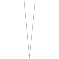 True Origin 14K White Gold 0.25 Carat Lab Grown Diamond VS+ F+ Complete Cross Necklace, 18" view 2