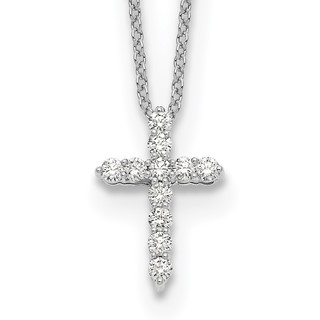 True Origin Lab Grown Diamond Cross Pendant Necklaces