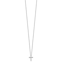 True Origin 14K White Gold 0.33 Carat Lab Grown Diamond VS+ F+ Complete Cross Necklace, 18" view 2