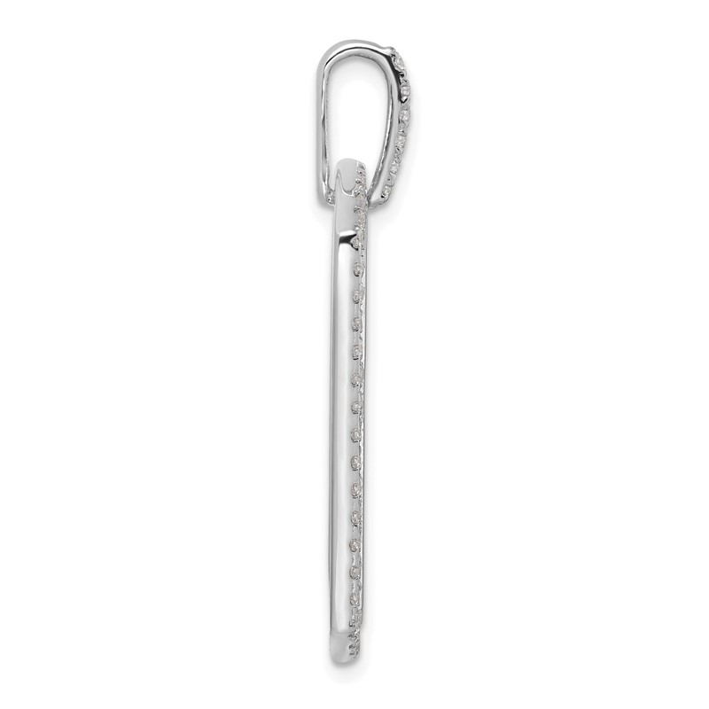 True Origin 14K White Gold Men's 3/4 carat Lab Grown Diamond VS  D E F Cross Dog Tag Pendant