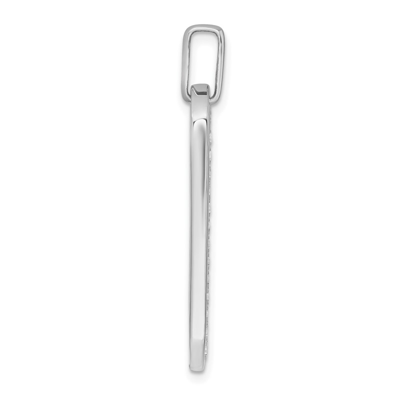 True Origin 14K White Gold Men's 1 carat Lab Grown Diamond VS D E F  Dog Tag Pendant