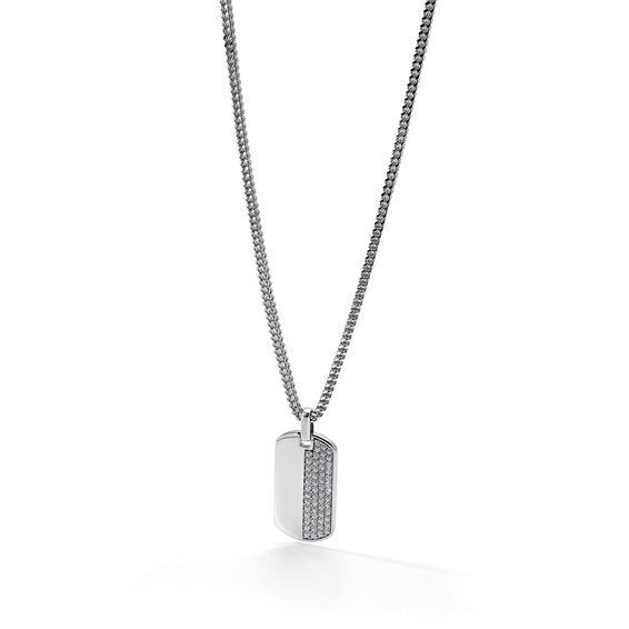 True Origin Lab Grown Diamond Men's Dog Tag Pendants