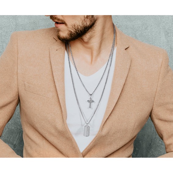 True Origin Lab Grown Diamond Men's Dog Tag Pendants