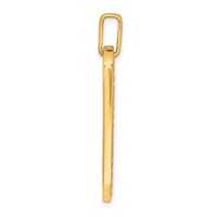 True Origin 14K Yellow Gold Men's 1 Carat Lab Grown Diamond VS+ F+ Complete Dog Tag Pendant view 2